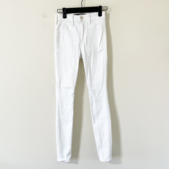 Hollister High Rise White Denim Jean Jegging Size 00 (23) - Picture 1 of 10